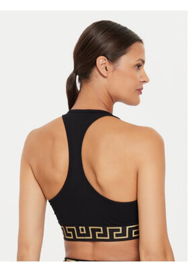 VERSACE - Versace Biustonosz top AUD01039 1A10011 Czarny. Kolor: czarny. Materiał: bawełna