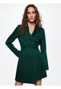 mango - Sukienka koktajlowa Mango. Kolor: zielony. Styl: wizytowy #1