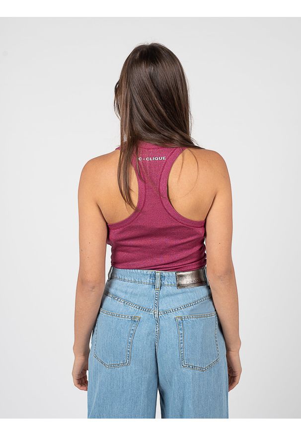 Pinko Top "Valutare" | 100326 A0KG | Kobieta | Bordowy. Okazja: na co dzień. Kolor: czerwony. Materiał: poliester, wiskoza, elastan. Wzór: jednolity. Styl: casual, elegancki