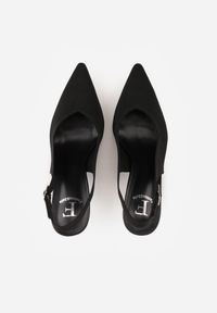 Renee - Czarne Plecione Sandały na Szpilce Savapheme. Zapięcie: sprzączka. Kolor: czarny. Obcas: na szpilce. Styl: klasyczny, elegancki #9