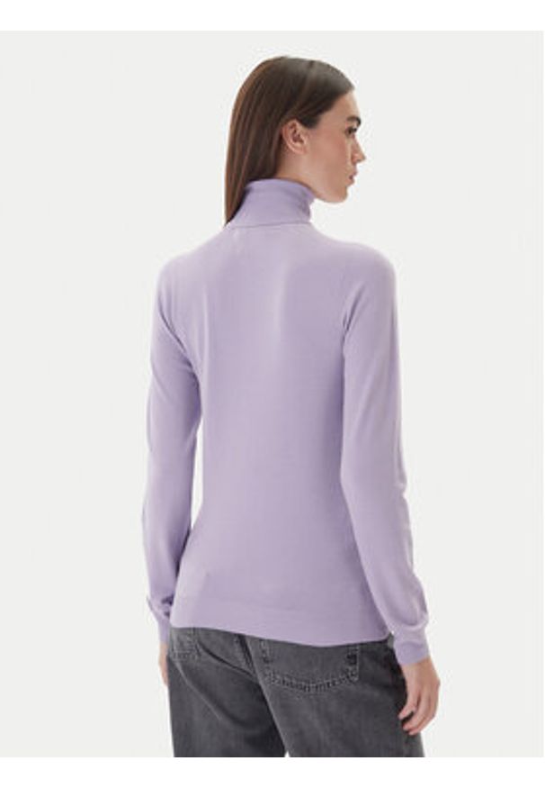 Kontatto Golf 3M0824C Fioletowy Regular Fit. Typ kołnierza: golf. Kolor: fioletowy. Materiał: syntetyk