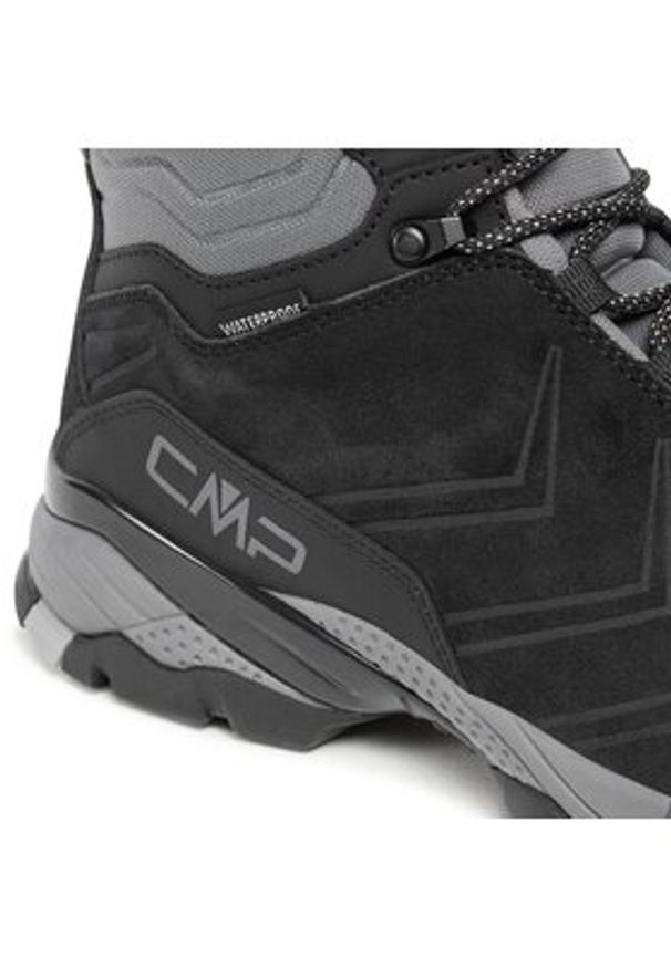 CMP Trekkingi Melnick Mid WP 3Q18587 Czarny. Kolor: czarny. Materiał: skóra, zamsz. Sport: turystyka piesza