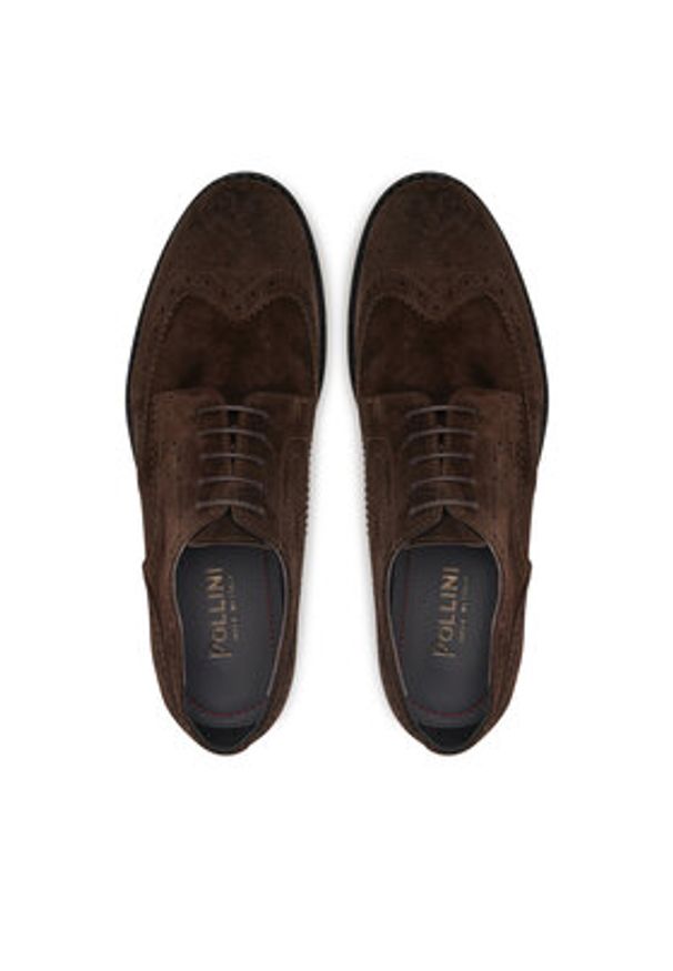 Pollini Półbuty SB10233G0MUB0301 Brązowy. Kolor: brązowy. Materiał: skóra, zamsz