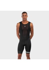 Spodenki rowerowe z szelkami męskie SIROKO Aspen. Kolor: czarny. Materiał: nylon