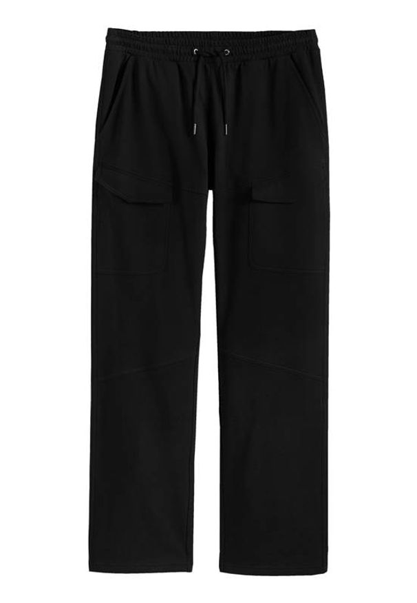 Cellbes Spodnie dresowe z kieszeniami bojówkowymi Czarny male czarny 5XL. Kolor: czarny. Materiał: dresówka