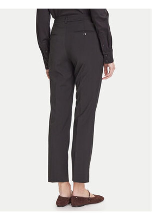 Weekend Max Mara Spodnie materiałowe Canon 2525136171 Czarny Slim Fit. Kolor: czarny. Materiał: wełna