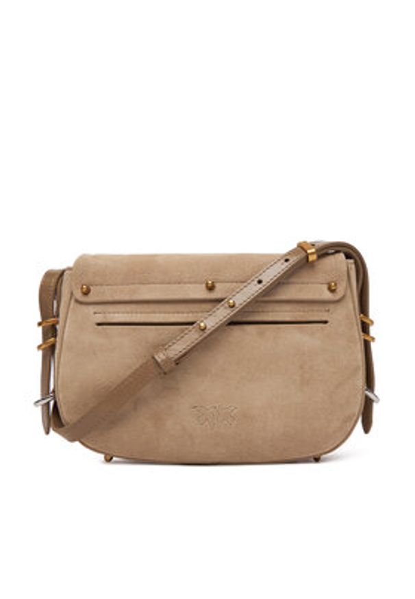 Pinko - PINKO Torebka Saddle Mini PE PLTT 103831 A29N Beżowy. Kolor: beżowy. Materiał: skórzane, zamszowe