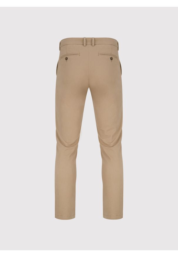 Pako Lorente - PAKO LORENTE - Beżowe spodnie chino z bawełną. Kolor: beżowy. Materiał: bawełna. Wzór: gładki. Sezon: zima, jesień. Styl: klasyczny