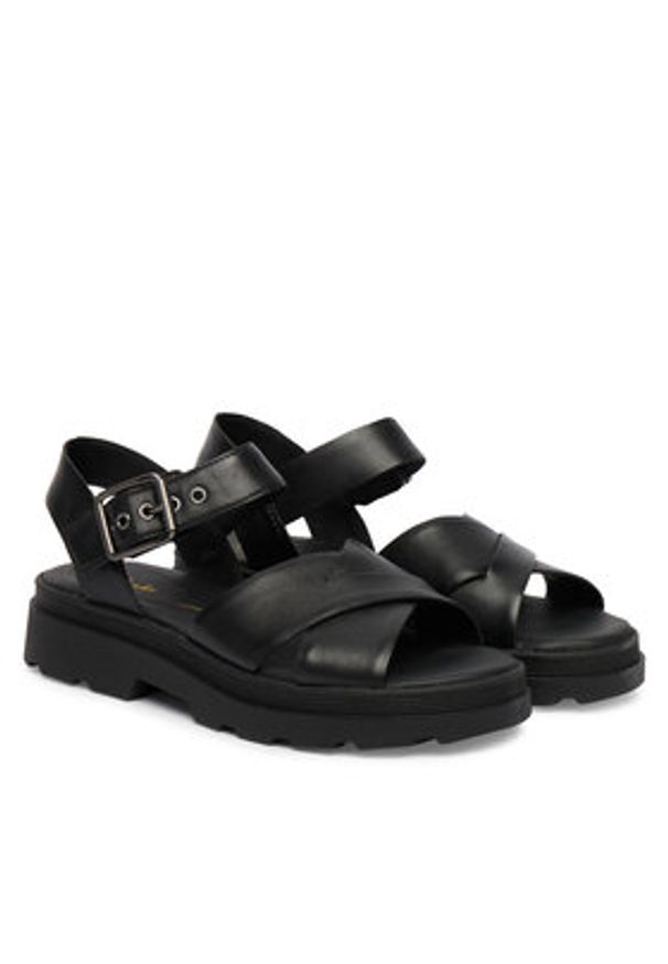 Clarks Sandały Orinoco3 Cross 26186091 Czarny. Kolor: czarny. Materiał: skóra