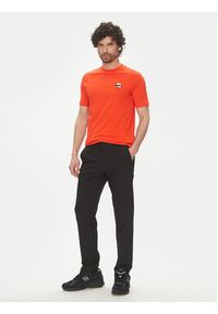 Karl Lagerfeld - KARL LAGERFELD T-Shirt 755710 552224 Czerwony Regular Fit. Typ kołnierza: dekolt w karo. Kolor: czerwony. Materiał: bawełna