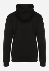 Born2be - Czarna Bluza z Kapturem i Kieszenią Typu Kangur Aqialei. Okazja: na co dzień. Typ kołnierza: kaptur. Kolor: czarny. Materiał: jeans, dresówka. Wzór: gładki. Styl: casual #2