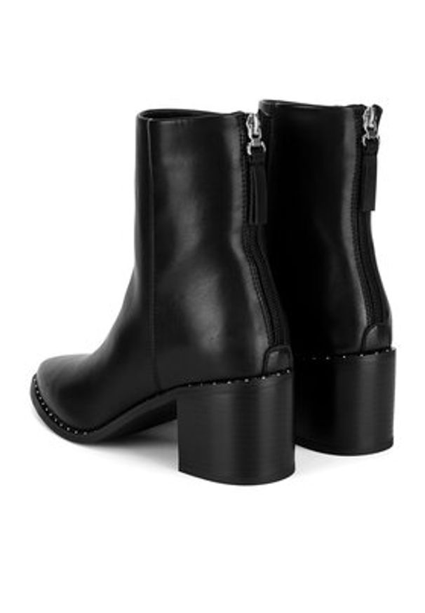 DeeZee Botki HY17367-1 Czarny. Kolor: czarny. Materiał: skóra