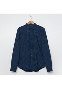House - Koszula slim fit w drobny wzór - Granatowy. Kolor: niebieski #1