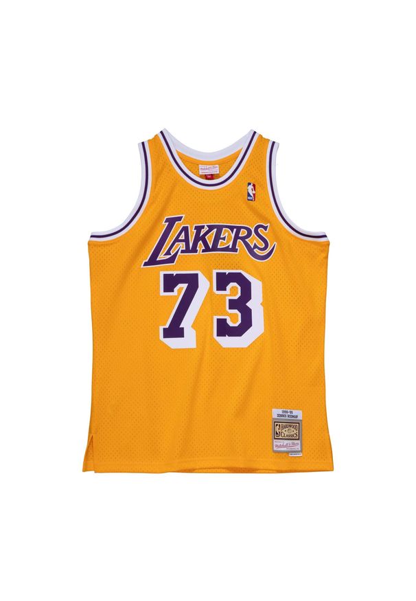 Mitchell & Ness - Koszulka Nba Los Angeles Lakers Dennis Rodman. Kolor: żółty. Sport: koszykówka