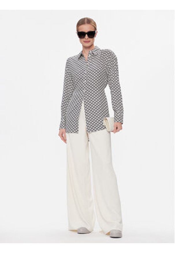 TOMMY HILFIGER - Tommy Hilfiger Koszula Seal Aop Fluid Modern Shirt WW0WW40753 Czarny Regular Fit. Kolor: czarny. Materiał: wiskoza