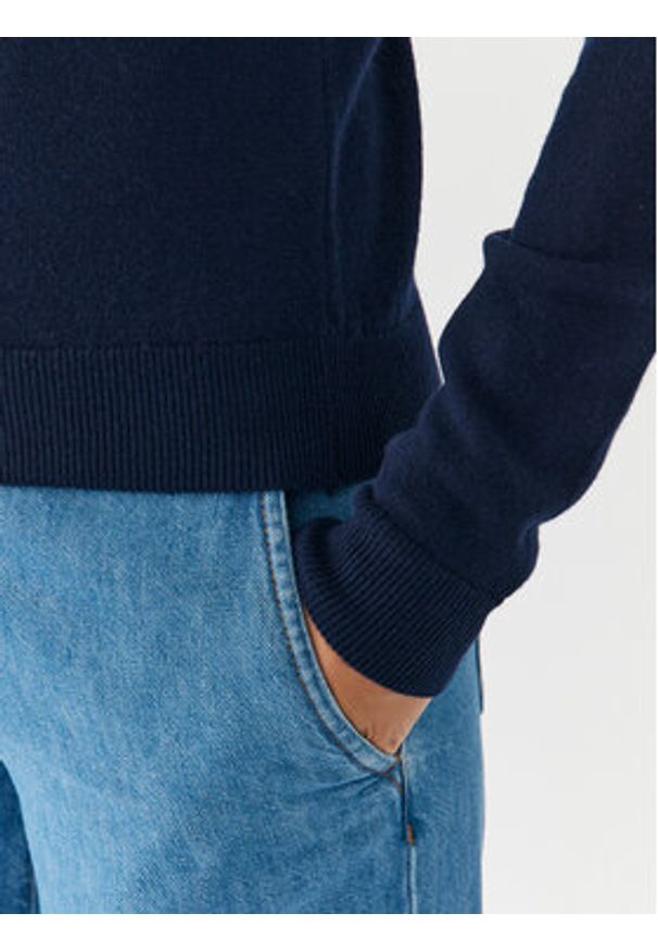 United Colors of Benetton - United Colors Of Benetton Sweter 1002D1K01 Granatowy Regular Fit. Kolor: niebieski. Materiał: wełna