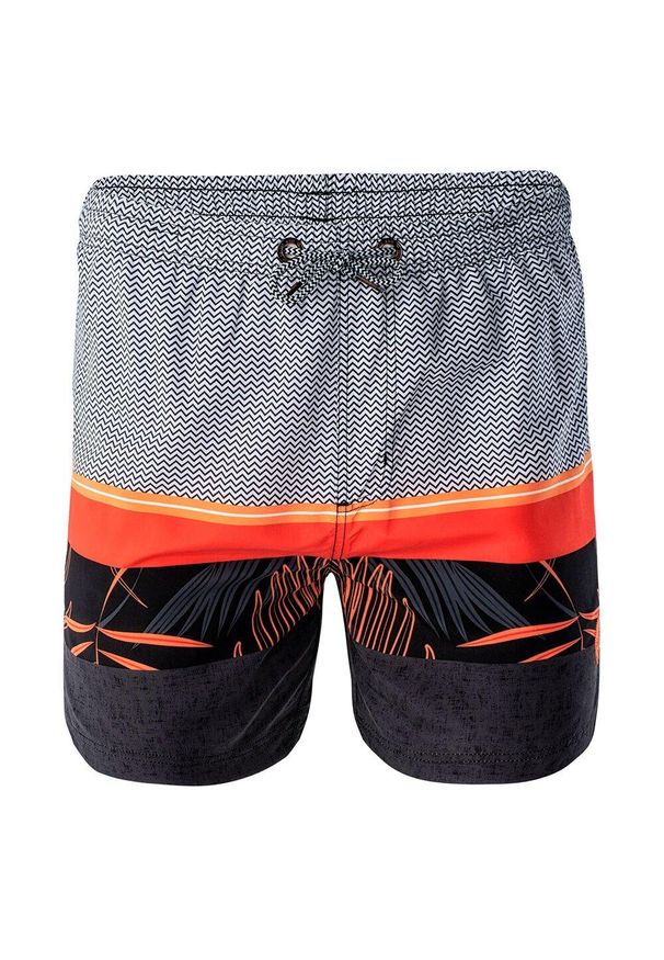 AquaWave - Męskie Spodenki Kąpielowe Palawan Palm. Kolor: czarny, pomarańczowy, wielokolorowy, żółty. Styl: sportowy