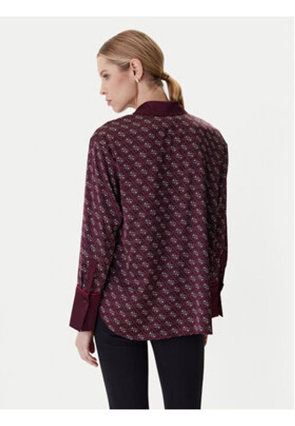 Guess Koszula W4YH47 WF1T2 Bordowy Regular Fit. Kolor: czerwony. Materiał: syntetyk