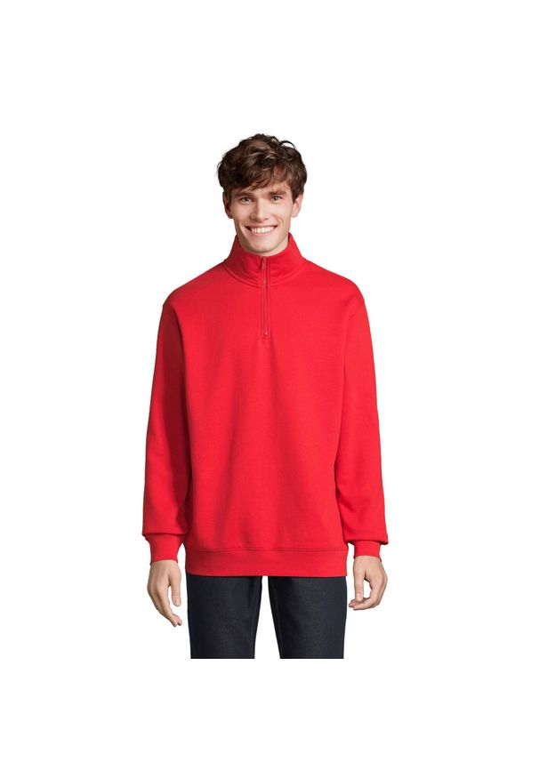 SOL'S - Bluza Rozpinana Unisex Dla Dorosłych Conrad Quarter Zip. Kolor: czerwony