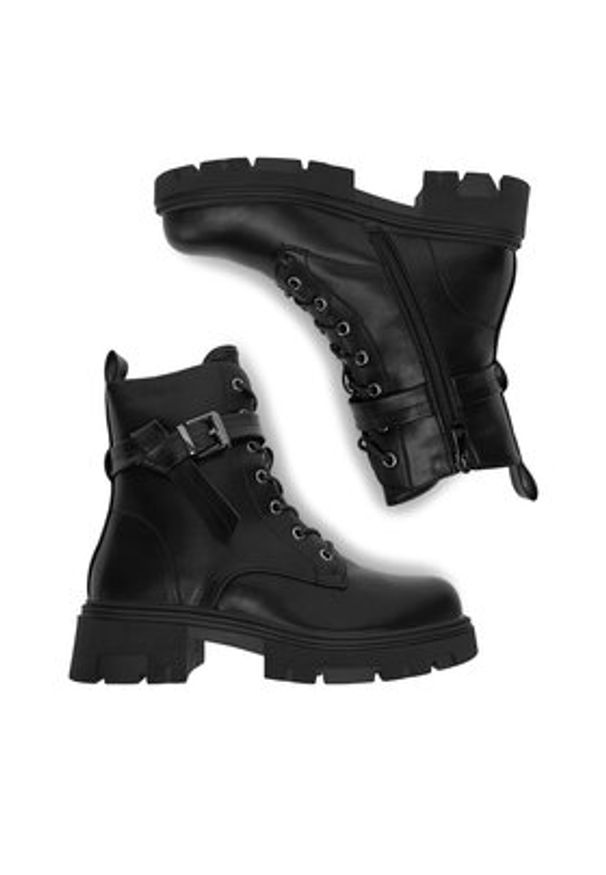 DeeZee Trzewiki HX22030-116 Czarny. Kolor: czarny. Materiał: syntetyk, materiał