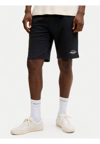 Jack & Jones Szorty sportowe Gordon Brandon 12292136 Czarny Regular Fit. Kolor: czarny. Materiał: bawełna. Styl: sportowy #1
