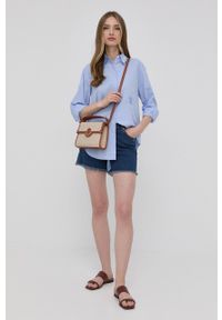 Trussardi Jeans - Trussardi torebka kolor beżowy. Kolor: beżowy. Rodzaj torebki: na ramię #3