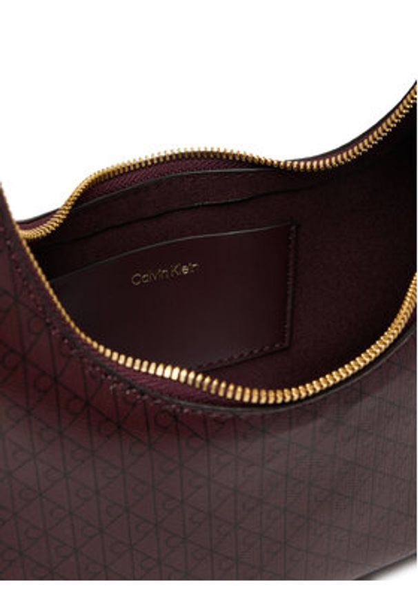 Calvin Klein Torebka LV04F3298G Bordowy. Kolor: czerwony. Materiał: skórzane