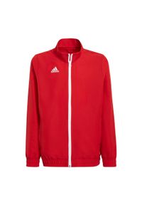 Adidas - Dziecięca bluza dresowa adidas Entrada 22. Kolor: czerwony. Materiał: dresówka. Sport: piłka nożna #1