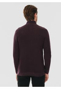 Pako Lorente - PAKO LORENTE – Bordowy sweter z wysoką stójką zapinaną na zamek. Typ kołnierza: kołnierzyk stójkowy. Kolor: czerwony, szary. Materiał: bawełna. Sezon: zima, jesień #6