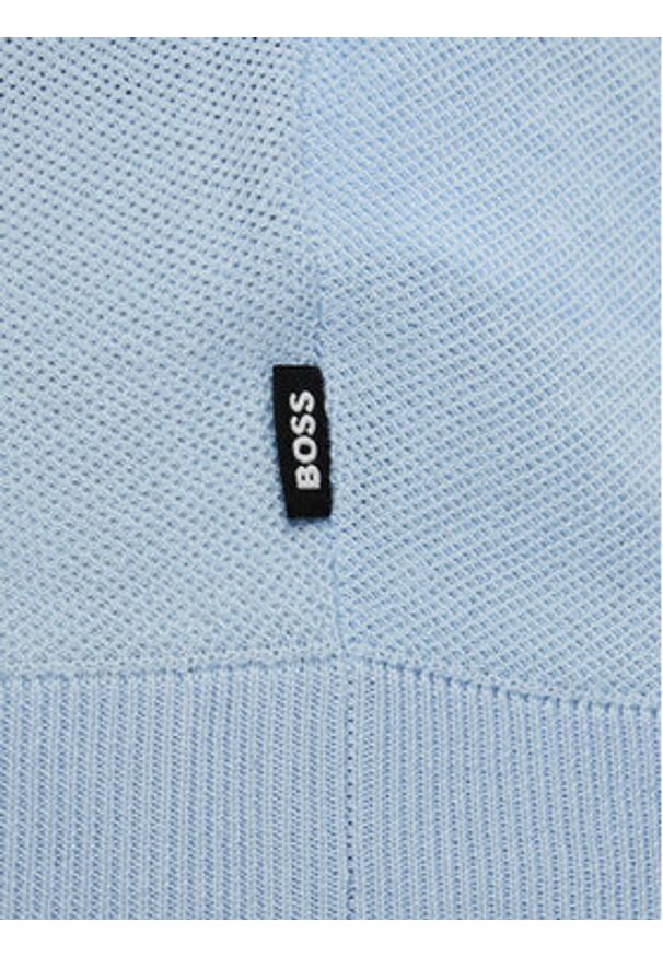 BOSS Sweter H-Nalon 50560482 Niebieski Regular Fit. Kolor: niebieski. Materiał: bawełna