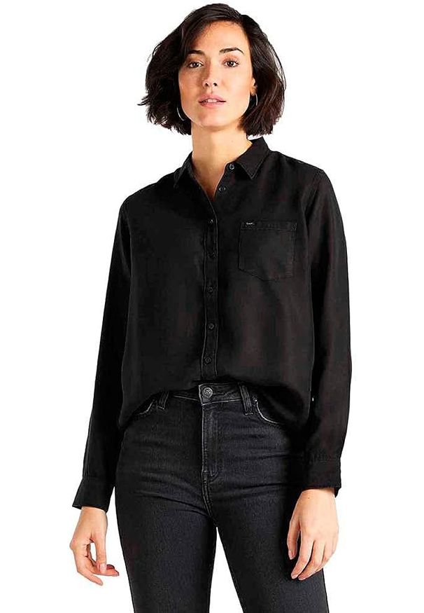 Lee - LEE ONE POCKET SHIRT RELAXED FIT KOSZULA DAMSKA BLACK L45TAB01