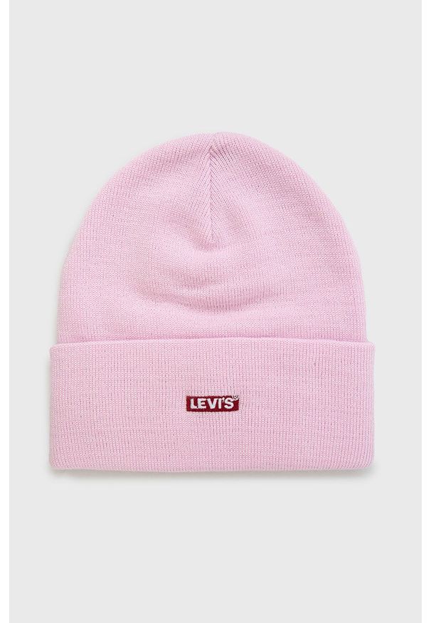 Levi's® - Levi's Czapka kolor różowy D6248.0004-81. Kolor: różowy. Materiał: materiał, dzianina. Styl: biznesowy