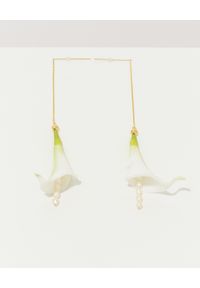 CULT GAIA - Kolczyki z orchideą Calla. Materiał: złote, sztuczne. Kolor: biały. Kamień szlachetny: perła #2
