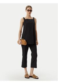 Max Mara Beachwear Kamizelka 2616161019650 Czarny Regular Fit. Kolor: czarny. Materiał: bawełna #5