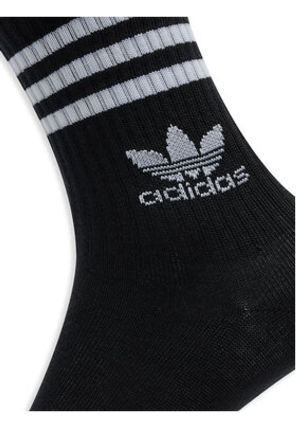 Adidas - adidas Zestaw 3 par wysokich skarpet unisex Mid Cut Crew IL5022 Czarny. Kolor: czarny. Materiał: materiał, bawełna