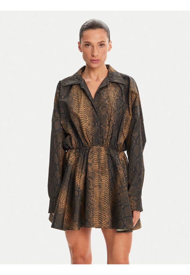 NORMA KAMALI Sukienka codzienna ST4243PHA71302 Brązowy Relaxed Fit. Okazja: na co dzień. Kolor: brązowy. Materiał: syntetyk. Typ sukienki: proste. Styl: casual