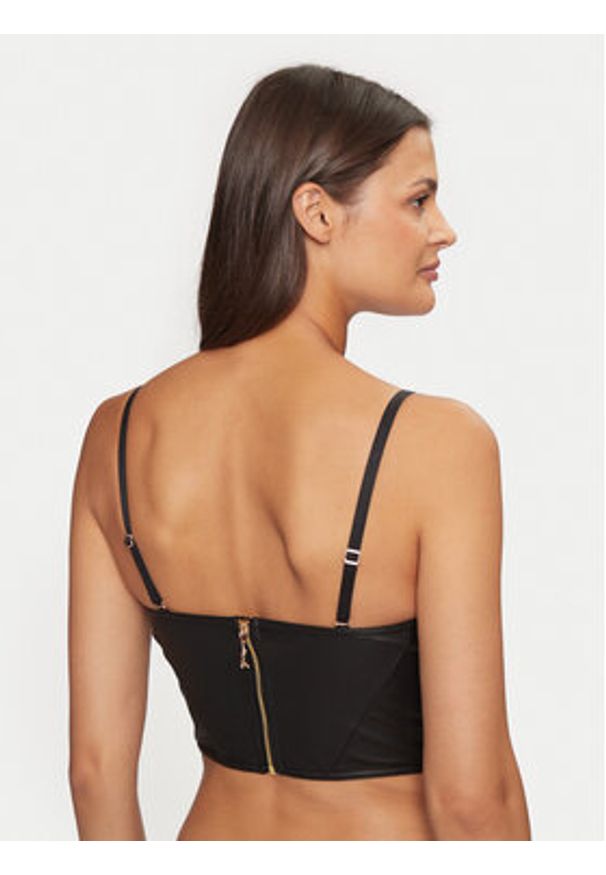 Guess Biustonosz top O4BC11 WGI80 Czarny. Kolor: czarny. Materiał: skóra