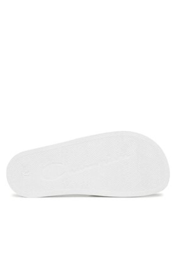 Champion Klapki Slide Varsity S11544-CHA-WW001 Biały. Kolor: biały. Materiał: skóra