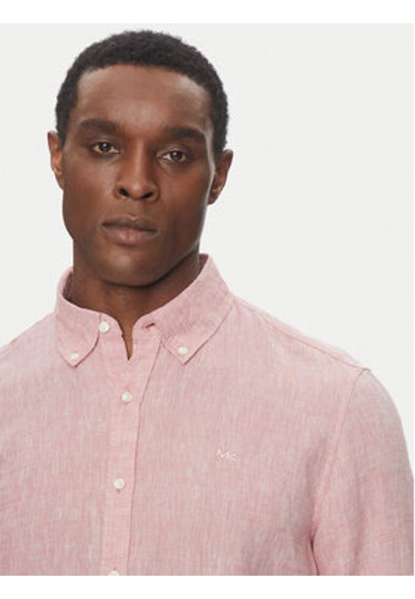 Michael Kors Koszula CS4400H4YT Różowy Relaxed Fit. Kolor: różowy. Materiał: len