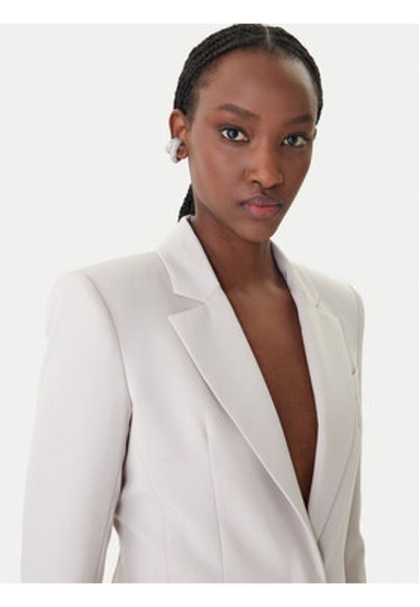 Patrizia Pepe Marynarka 8S0582/A498-S748 Szary Regular Fit. Kolor: szary. Materiał: syntetyk