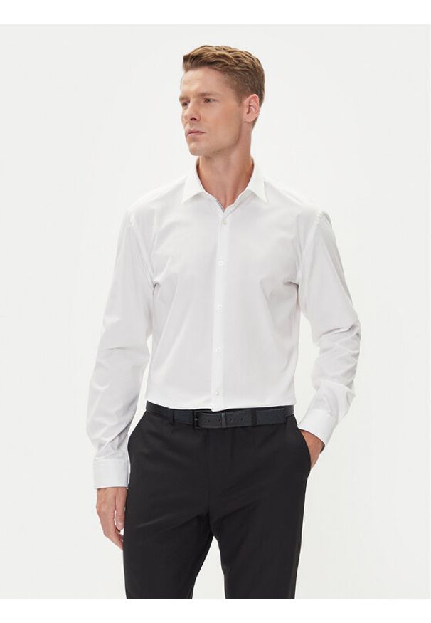 Hugo - HUGO Koszula Koey 50544922 Biały Slim Fit. Kolor: biały. Materiał: bawełna