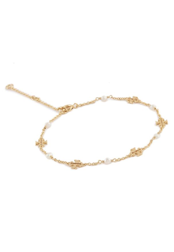 Tory Burch Bransoletka Kira Pearl Delicate Chain 136788 Złoty. Materiał: metalowe. Kolor: złoty