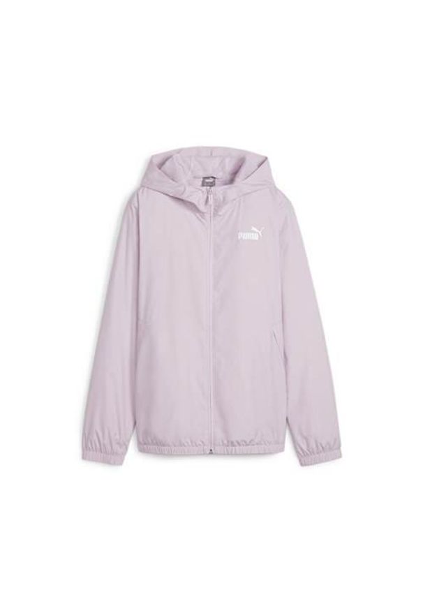 Kurtka uniwersalna damska Puma Ess Solid Windbreaker. Typ kołnierza: kaptur. Kolor: fioletowy. Materiał: syntetyk