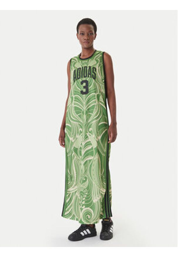 Adidas - adidas Sukienka codzienna Farm Rio Premium KD4620 Zielony Slim Fit. Okazja: na co dzień. Kolor: zielony. Materiał: syntetyk. Typ sukienki: proste. Styl: casual