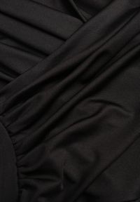 Renee - Czarne Kopertowe Body Bez Rękawów Edalwen. Okazja: na imprezę. Kolor: czarny. Materiał: skóra. Długość rękawa: bez rękawów. Styl: elegancki #2