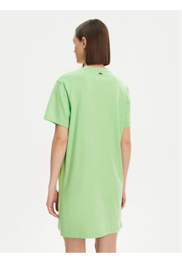 Lacoste Sukienka codzienna EF9573 Zielony Regular Fit. Okazja: na co dzień. Kolor: zielony. Materiał: bawełna. Typ sukienki: proste. Styl: casual