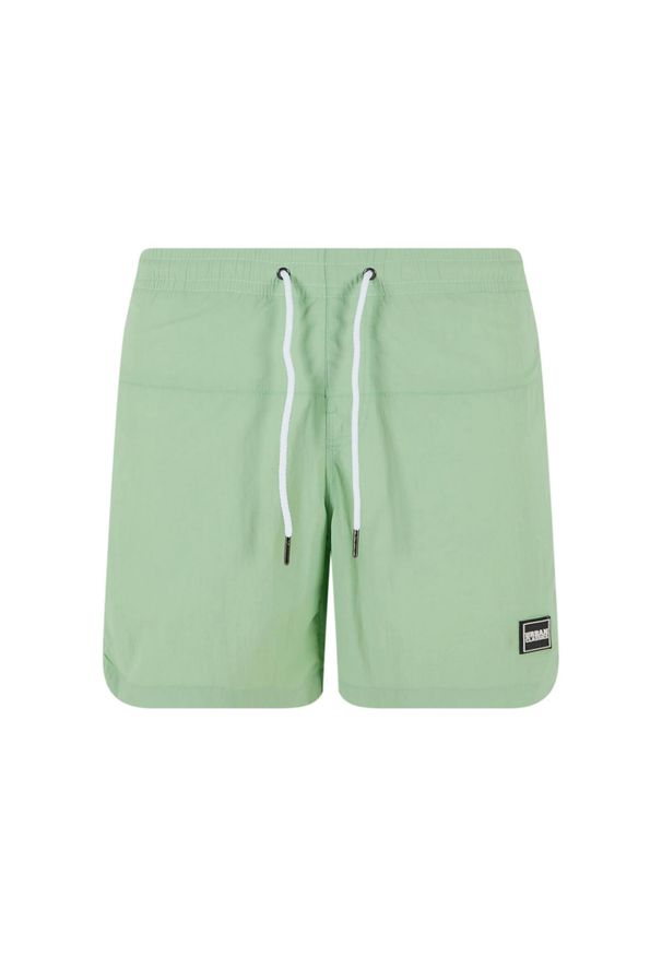 Urban Classics - Męskie Szorty Kąpielowe Block (zestaw 2 Sztuk). Kolor: czarny, zielony, wielokolorowy. Styl: sportowy