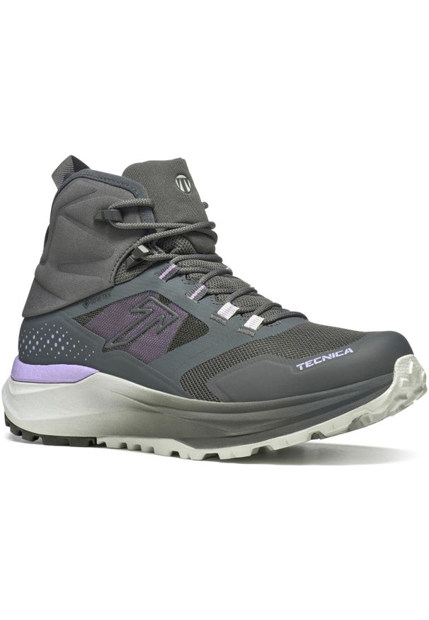 TECNICA - Buty trekkingowe damskie Tecnica Agate S Mid Gtx. Wysokość cholewki: za kostkę. Kolor: fioletowy, szary, różowy, wielokolorowy. Materiał: materiał, syntetyk. Szerokość cholewki: normalna