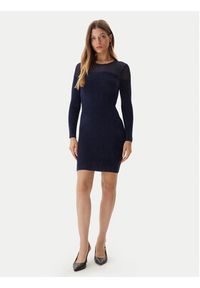 Guess Sukienka dzianinowa W5BK63 Z0890 Granatowy Slim Fit. Kolor: niebieski. Materiał: syntetyk #5