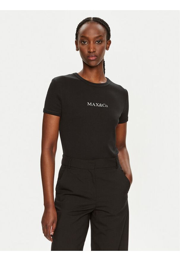 MAX&Co. T-Shirt 2428976014200 2428976014200 Czarny Regular Fit. Kolor: czarny. Materiał: bawełna